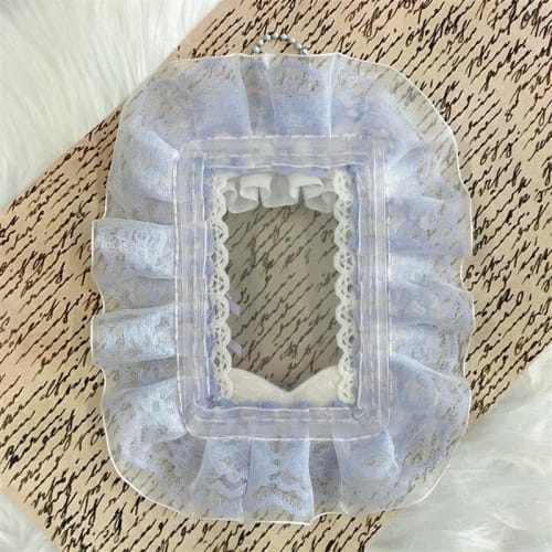 G-Trigger Frill Lace Decorative Trading Card Case, Lavender, Perfect for Oshikatsu Merchandise, Card Case, Card Display, Storage, B8