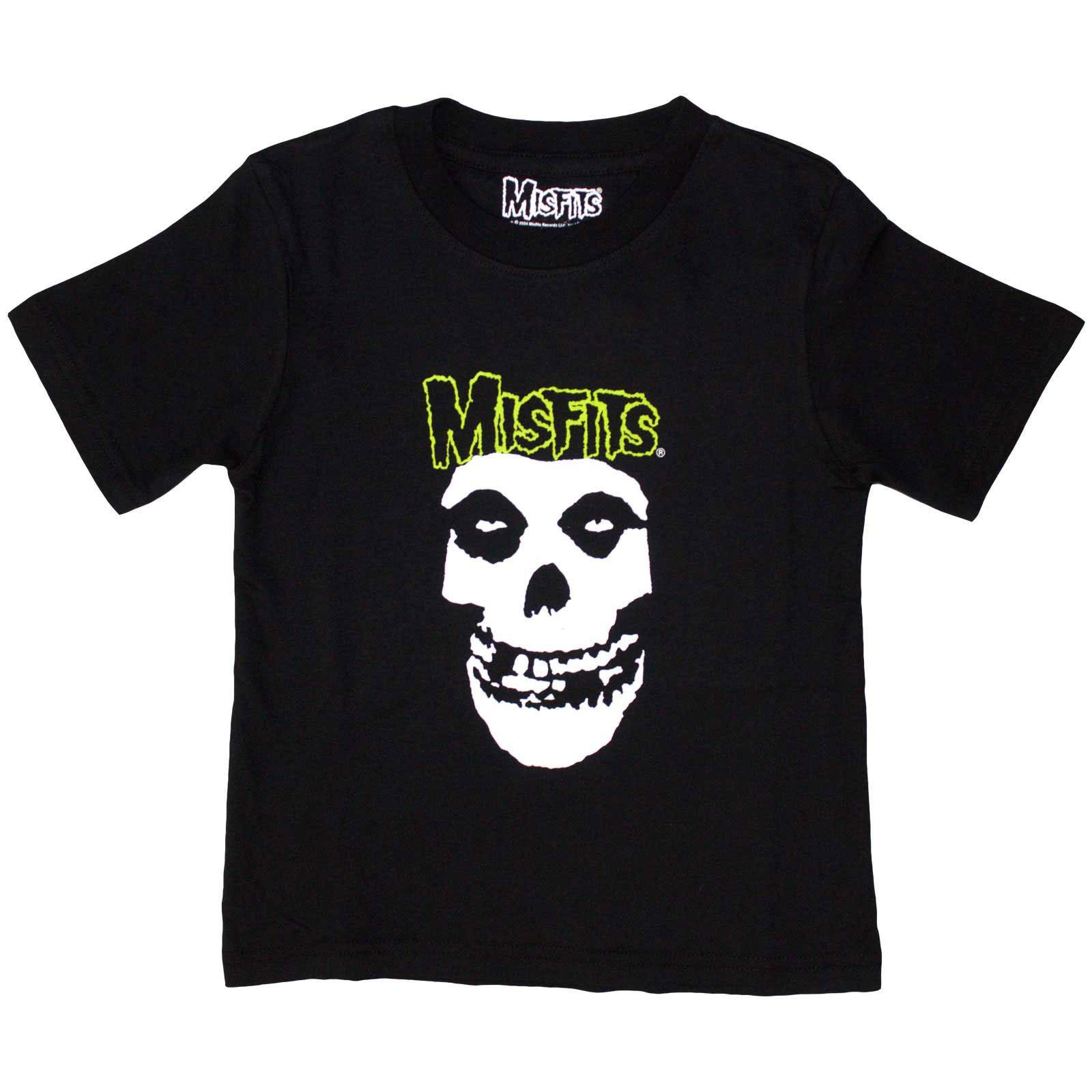 Boys Misfits Skull & Logo T-shirt Youth Medium Black XL