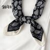 Professional Silky Neck Scarf Paisley Printing Smooth Texture Wrinkle-Resistant Windproof Collar Tie Imitation Silk Commuting Business Layering