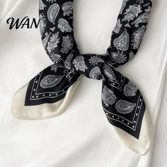 Professional Silky Neck Scarf Paisley Printing Smooth Texture Wrinkle-Resistant Windproof Collar Tie Imitation Silk Commuting Business Layering