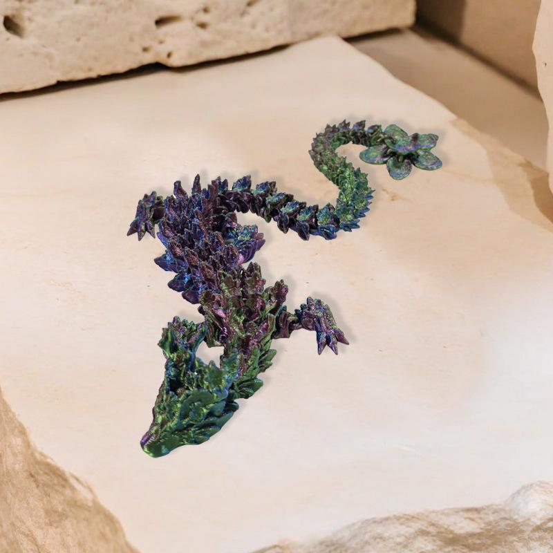 

3D-печатная шарнирная фигурка дракона сакуры - Креативная игрушка в китайском стиле и декоративный элемент