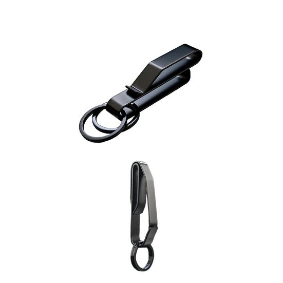 Waist Hanging Buckle Heavy Duty Universal Anti Lost Stainless Steel Keyring Security Clip