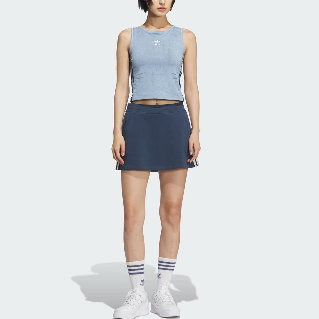 Adidas Originals Ss25 Skirt Logo Three Stripes Slim Fit Sports Casual Mini Skirt Women Skirts KG8475