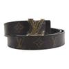 LOUIS VUITTON Monogram Canvas Leather Belts Womens Black/Brown Width 3cm