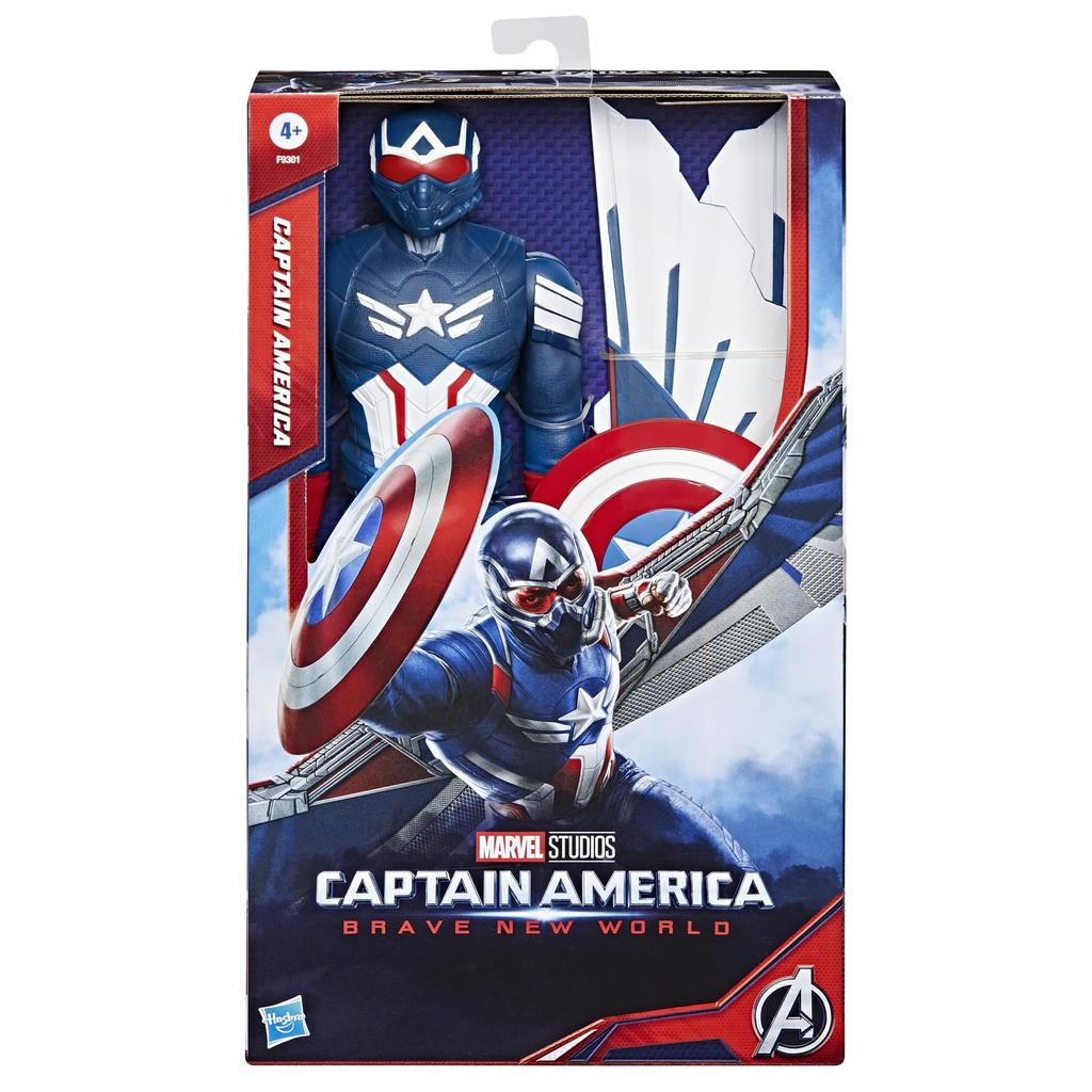 Hasbro Marvel Studios Captain Brave New Titan Hero Deluxe Captain America Action Superhero Ages 4 and Authentic America World, Series, 12-inch (30cm)