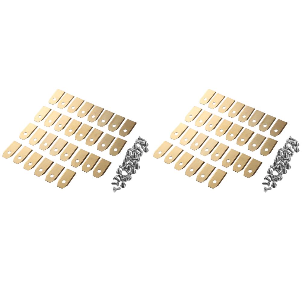 18-60PCS Lawn Mower Cutting Blades Set Stainless Steel Trimmer Blade Compatible with Gardena/Yardforce Cutter Blades Replacement