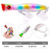 6PCS 17CM 92.7GBoat Fishing Trolling Lure, Surface System, Wave-popping, Heavy Weight Plastic Lure, Creates Noise When Hitting T