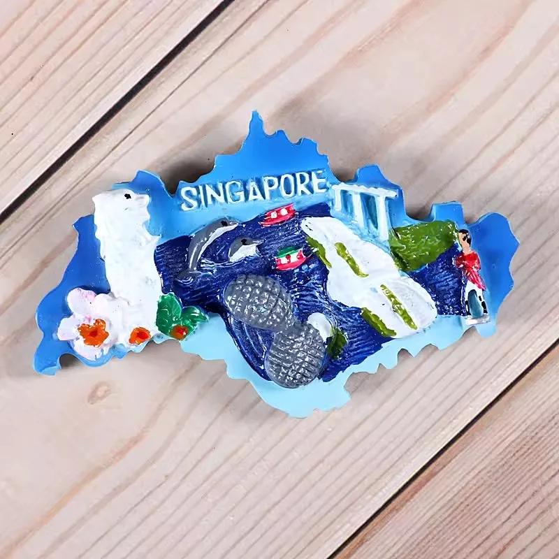 Singapur Reise Souvenirs Merlion Kühlschrankaufkleber Thailand Malaysia Kuala Lumpur Kühlschrankmagnete Wohnkultur Hochzeitsgeschenke