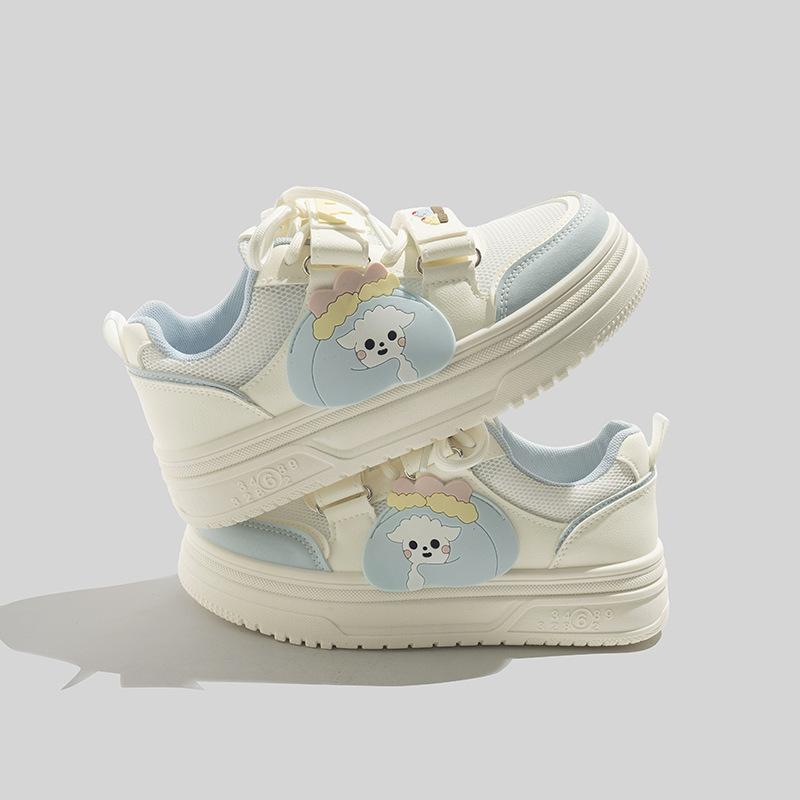 Mesh breathable board shoes 22 new summer thin design sense Hong Kong style thick sole height increase casual shoes