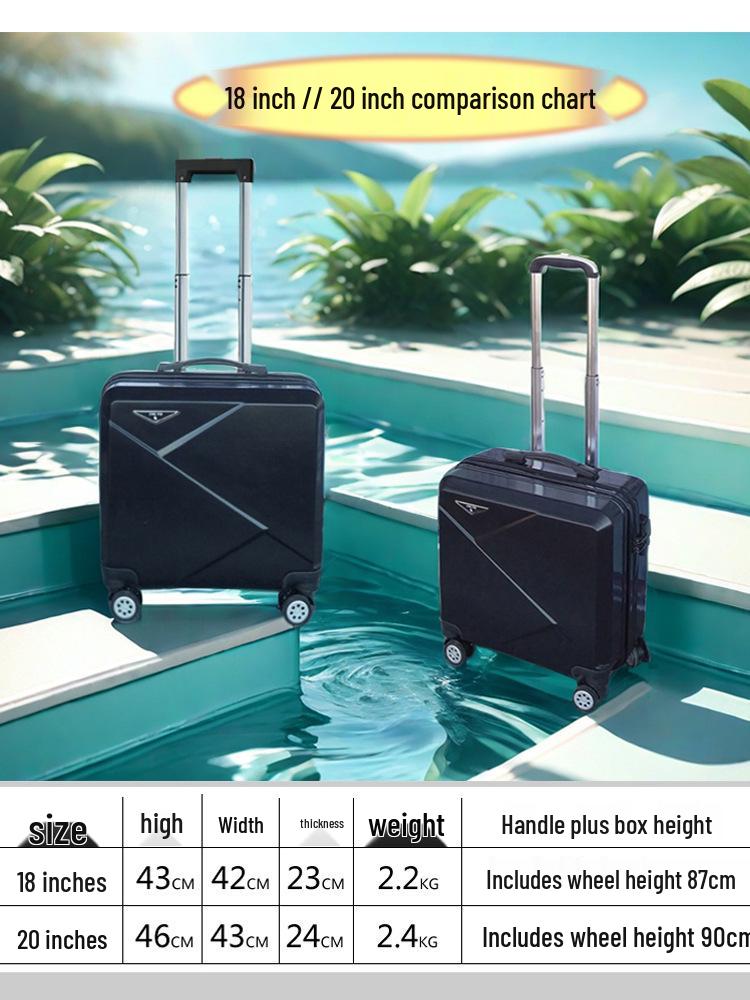 Valiză Mini Troler Stil Coreean 18" cu Roți Universale 20" și Lacăt cu Combinație.