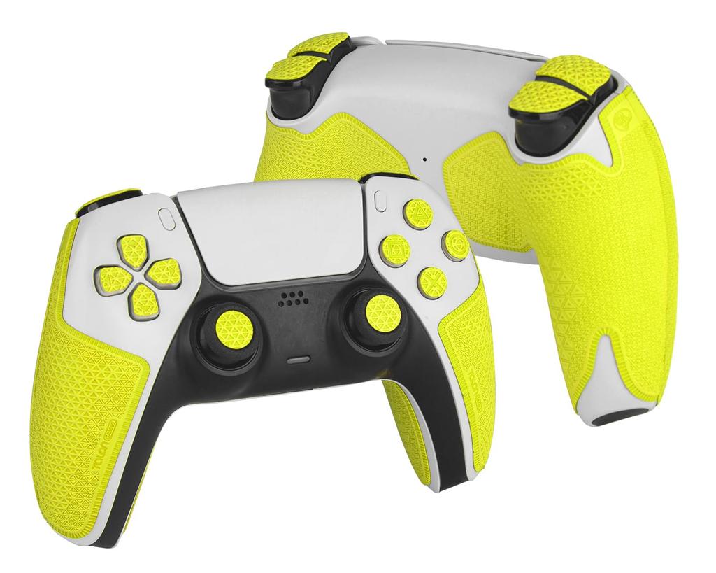 TALONGAMES PS5 DualSense Controller Grip Ultra Version with Enhanced Strong Sweat and Button Tape for PlayStation 5 1 Set Buttons Grip, Absorption,