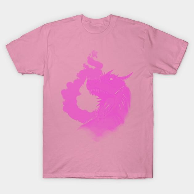 T Shirt Women Dragon And Flame Neon Pink Version Harajuku Print Kawaii Tshirt Summer Short Sleeve Female T-Shirt Top Tee