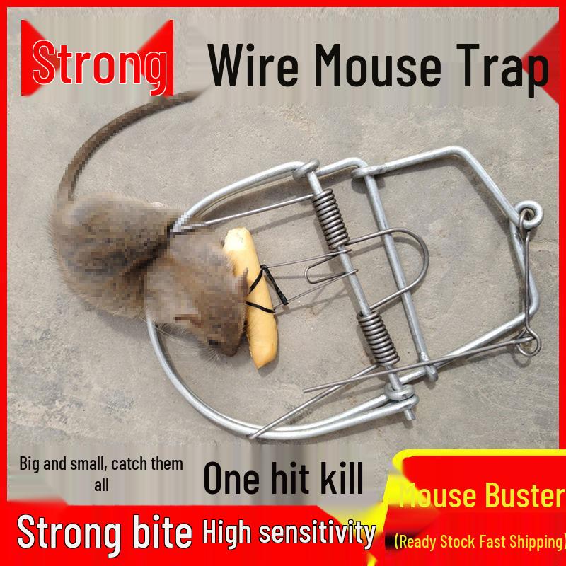 Armadilha Automática de Ratos de Alta Eficiência - Ratoeira Poderosa com Clipe de Ferro