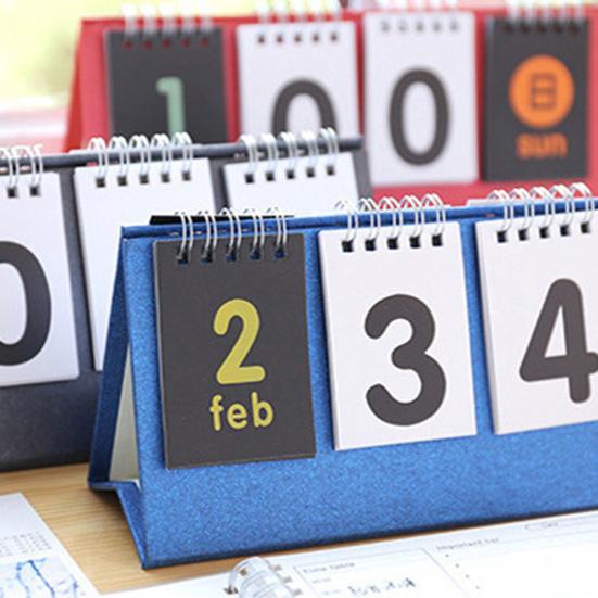 Countdown Calendar Clear Printing Double Coil Triangle Base Modern Style Exam Remindering Desk Calendar Decoration Daily Use