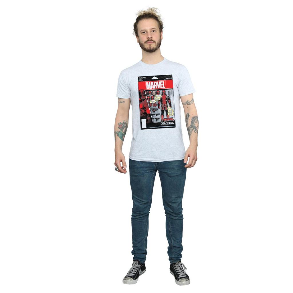 Marvel Mens Deadpool Action Figure T-Shirt
