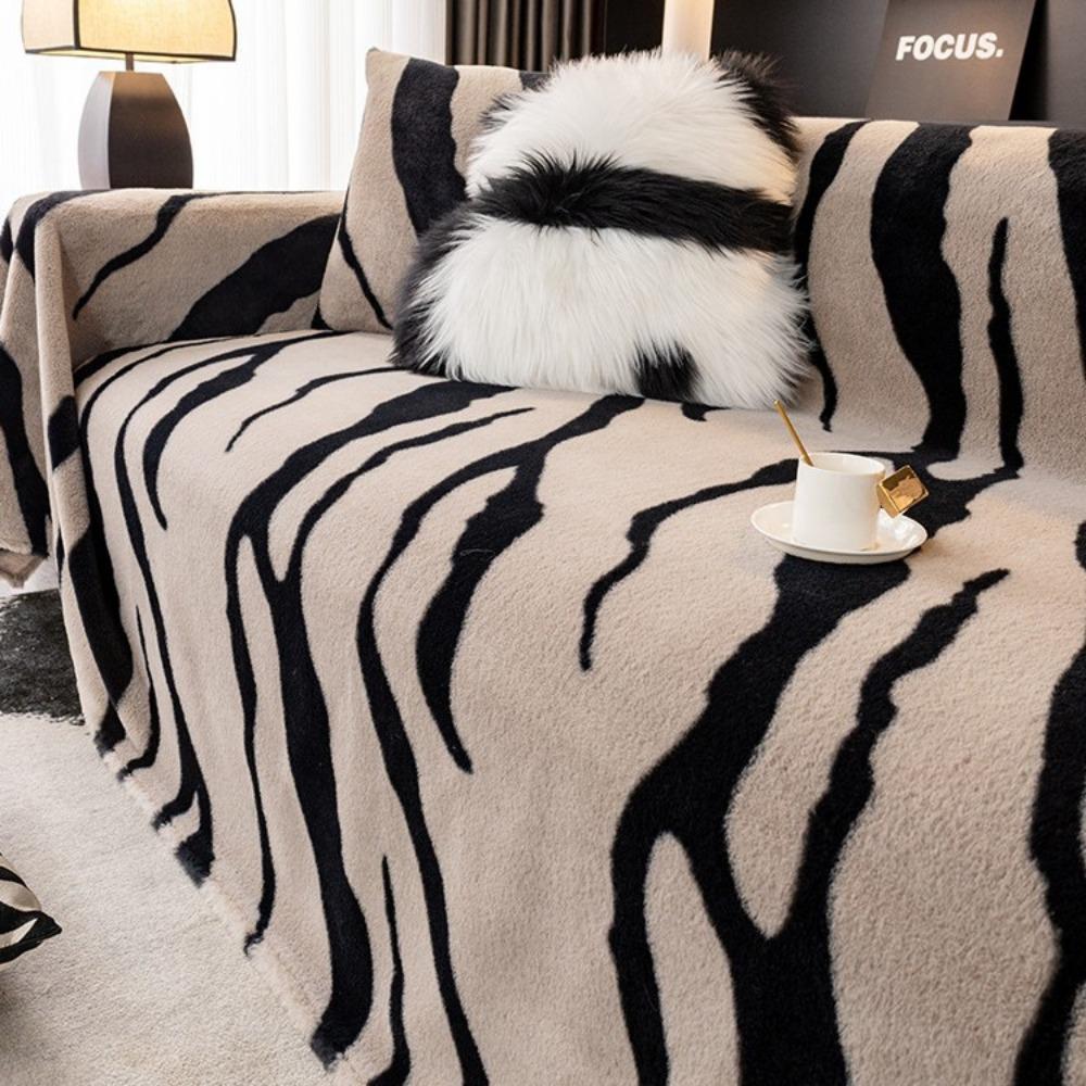 Light luxury fashion leopard print sofa towel 2025 new thickened non-slip plush thermal cover universal all-inclusive cover blanket
