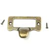 Brand New High Quality 10 PCS Label Pulls Name Card Holder Tag File Vintage Antique Brass Antique Style Cabinet
