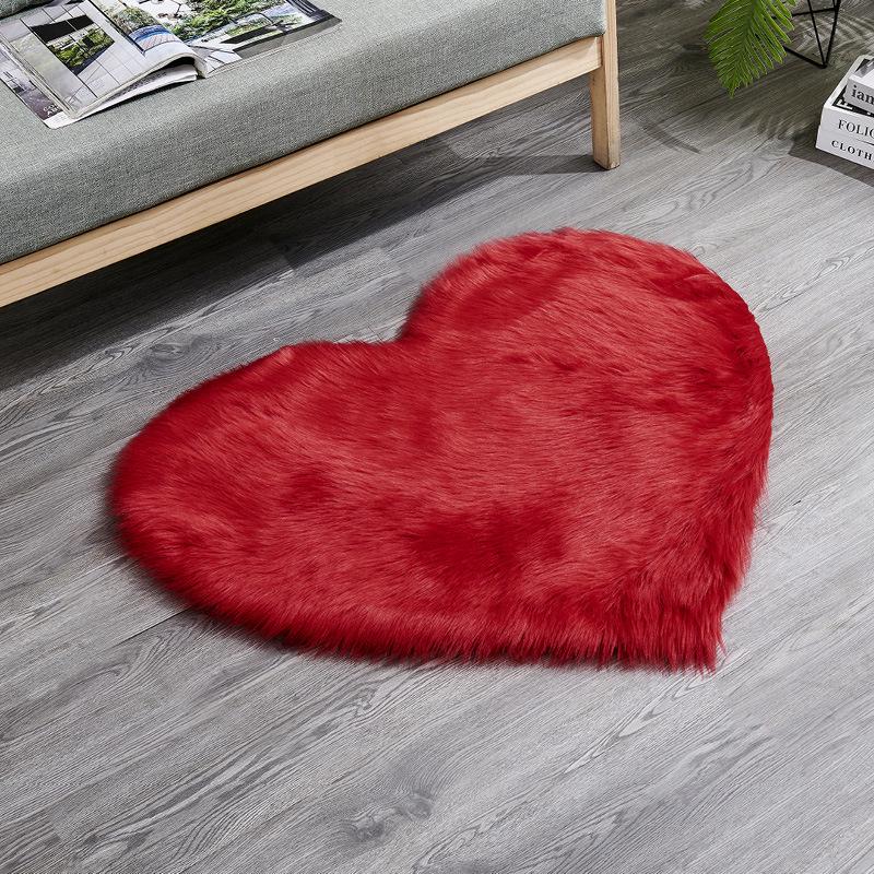 Washable Imitation Wool Plush Floor Mats for Bedroom