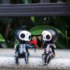 Painted Resin Crafts Easter Skull Couple Sculpture Ornaments
