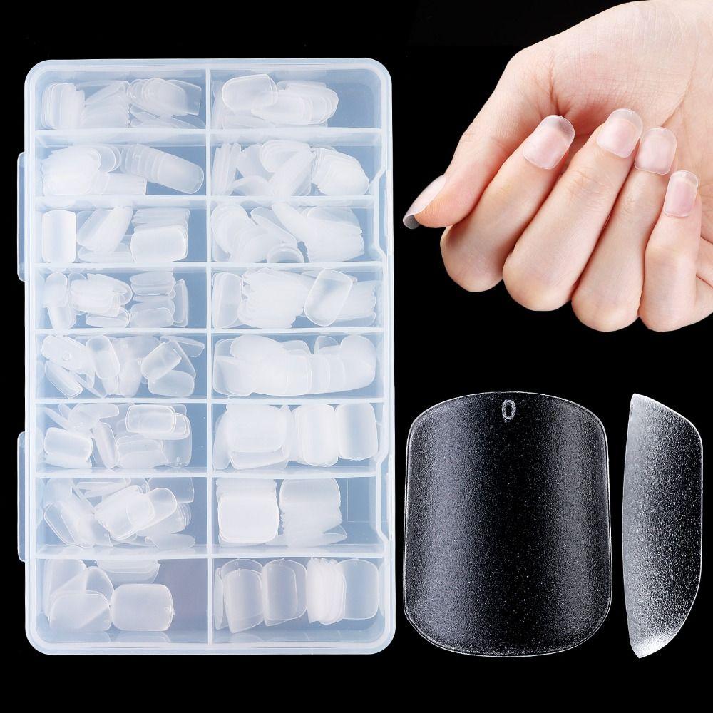 

Типсы с полным покрытием, матовые и полуматовые накладные ногти, прозрачные типсы для наращивания ногтей своими руками