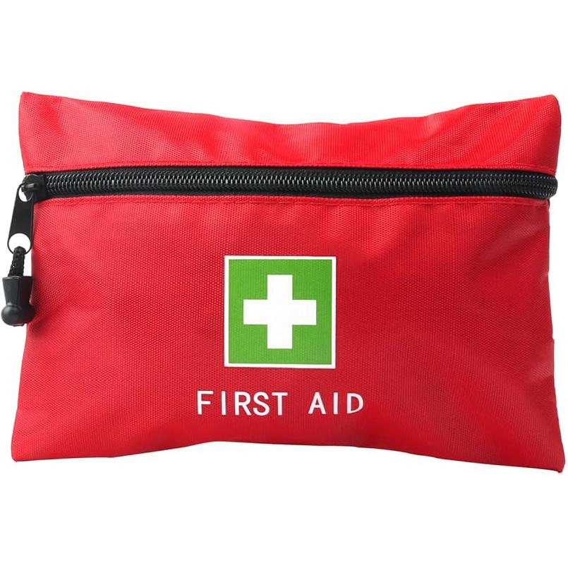 Red Emergency Bag First Aid Small Empty Travel Rescue Pouch First Responder Storage Medicine Pocket Bags for Car Home Office Kitchen Sport Ourdoors