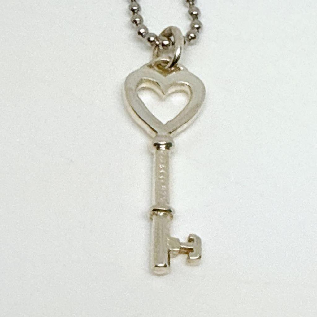 Used [Good Condition External Chain] TIFFANY&Co. Heart Key Necklace 925 Tiffany SV925 Silver