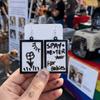 Acrylic Message Board Earrings Fun DIY Whiteboard Eardrop Minimalist with Marker Pen Erasable Drawing Board Dangler Women