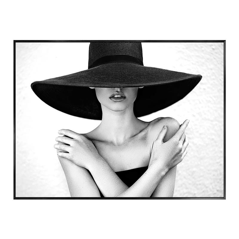 

Черно-белые винтажные картины, модный женский постер с роскошным автомобилем, скандинавский холст, картина, настенное искусство, современный домашний декор для гостиной 40x60cm No Framed