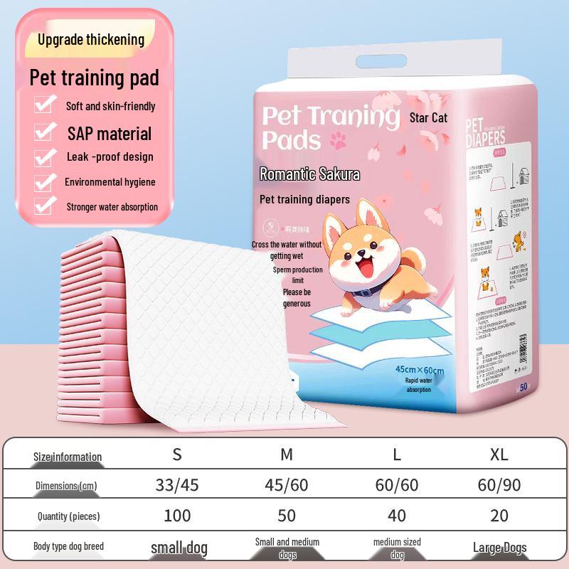 Dog Pee Pads - Absorbent, Deodorizing, Thickened Disposable Diapers (100 Pack)