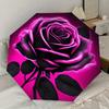 1pc rose flower Pattern Umbrella  Automatic Opening and Closing Umbrella, High quality Umbrella, Ideal Gift for Her 170