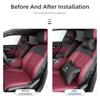BBDK7 Leather Car Seat Neck and Back Pillow Breathable Accessories For Alfa Romeo 159 Giulietta Giulia 147 Mito 156 166 GT