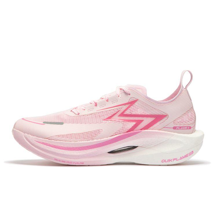 361 Flame 2.5 Low Top Full Length Carbon Plate Running Shoes Unisex White Pink 672332207-13