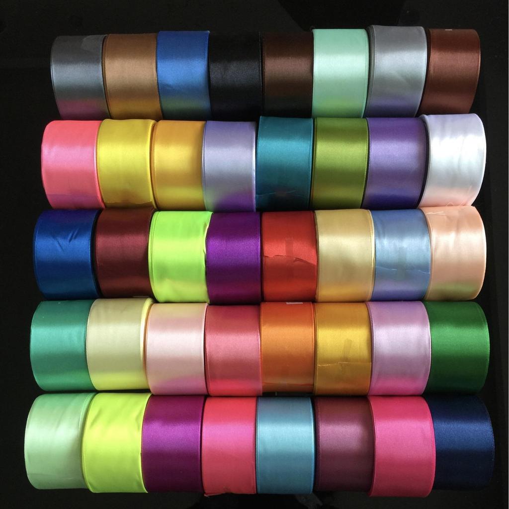 In Stock: 5cm Satin Ribbon - 50mm for Gift Packaging, Weddings, Chair Bows, and Handmade Crafts