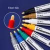 12 Colors Paint Pens,Waterproof Marker Fiber Nib,Drawing,DIY,Graffiti,Car Tire,Industrial Marking,Colorful Touch-Up Paint Marker