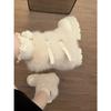 Fleece Thickened White Thick-soled Snow Boots Women's Winter Wear Warm Northeast Cotton Shoes