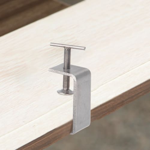 uxcell Stainless Steel C-Clamps, 2.36 Inch / 65mm Wide Jaw Opening, 23-60mm Range, T-Bar Handle, for Woodworking, Welding, Construction, and Home Use,