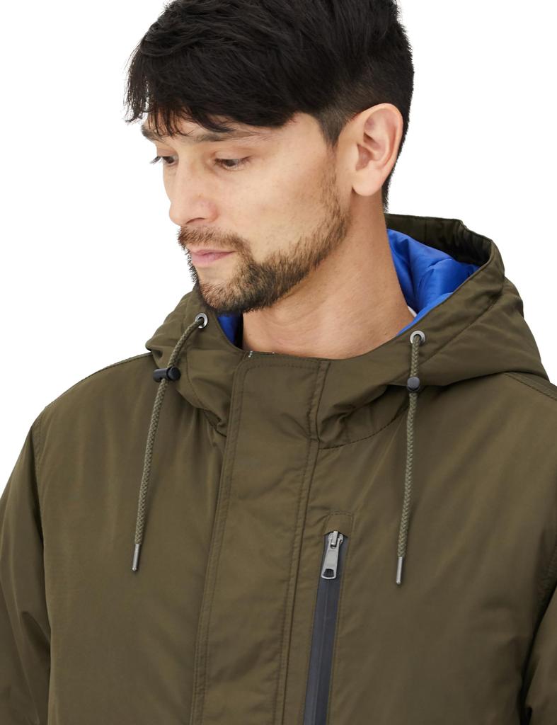 Outer Parka Coat with 16 Storage Pockets Water Repellent Puffer Olive S Regular [Amazon Essentials] Men's