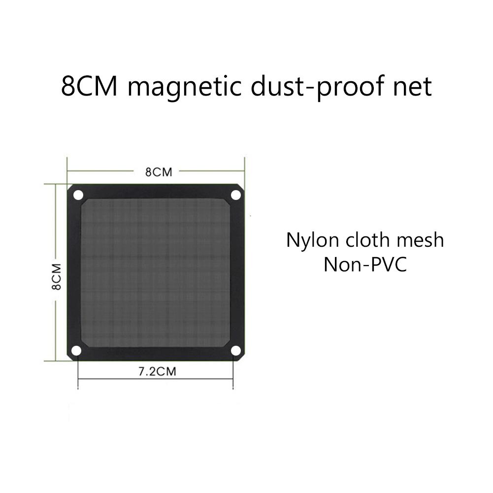 8-14cm PC Case Filter Net Cooling Fan Dust Filter Magnet Dustproof Mesh Cover Computer Chassis Net Guard Computer Accessories