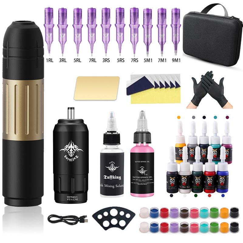 

Комплект беспроводного блока питания, полный набор татуировок для начинающих, дым-машина, ручка-тату, Mada-машина.