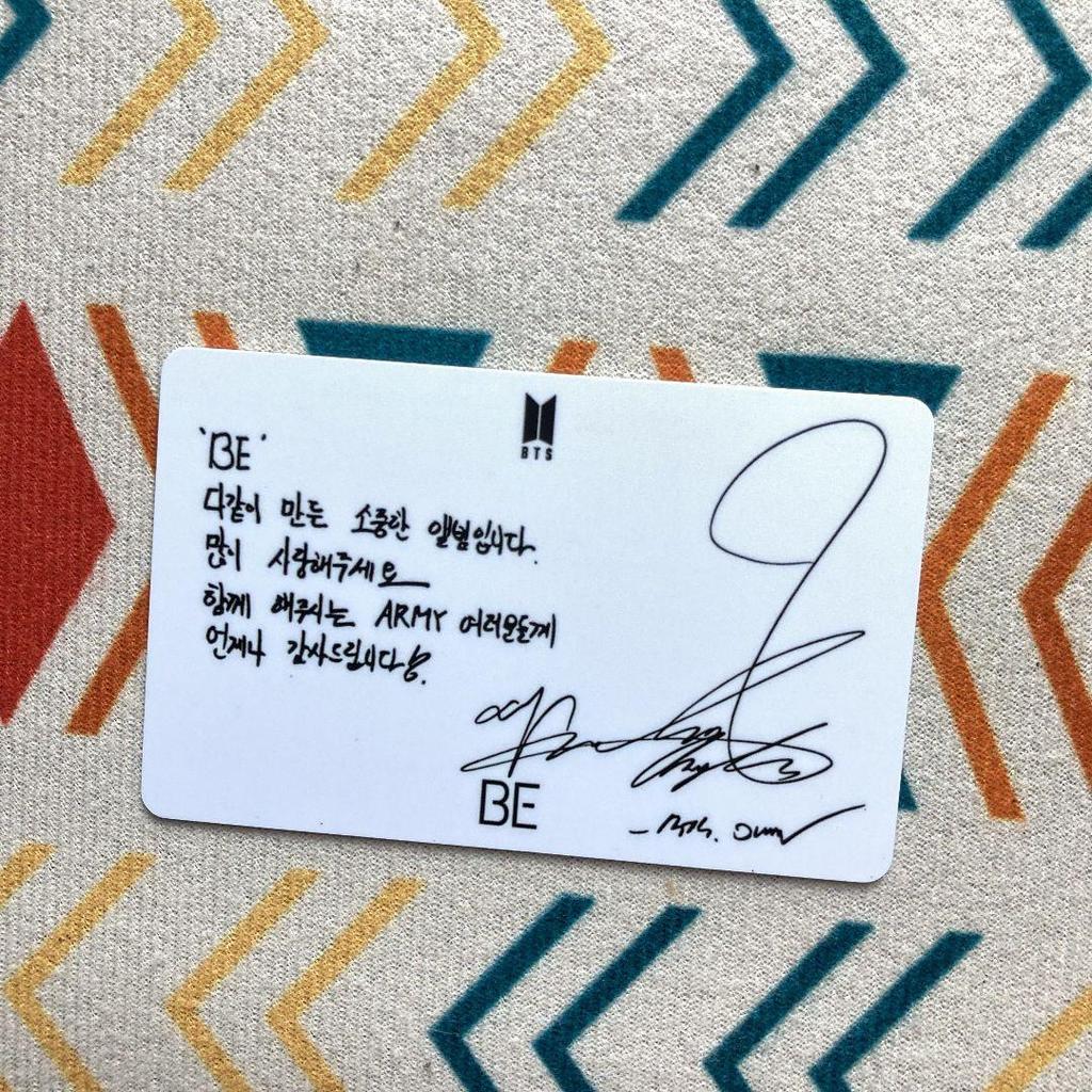 [USED] Korean BTS BE Unreleased Limited Jimin JIMIN Trading Card 1 Piece