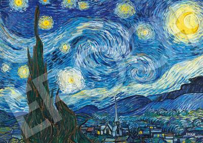 Epoch 500 Süper Küçük Parça Yapboz Yıldızlı Gece Vincent van Gogh 18.2×25.7cm Yapıştırıcı Spatula Bilet ile