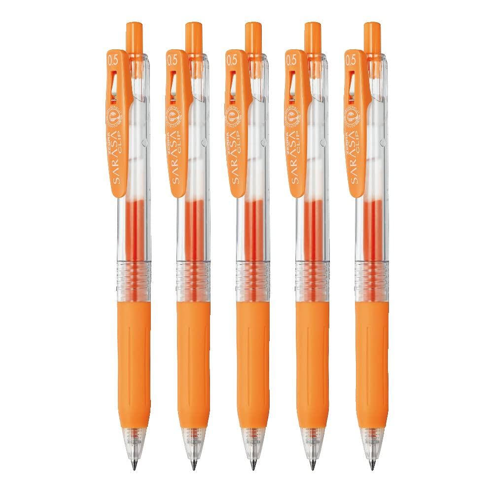 

Zebra Gel Ballpoint Pen Sarasa Clip Orange 5 Pieces 0.5mm JJ15-OR-5AZ