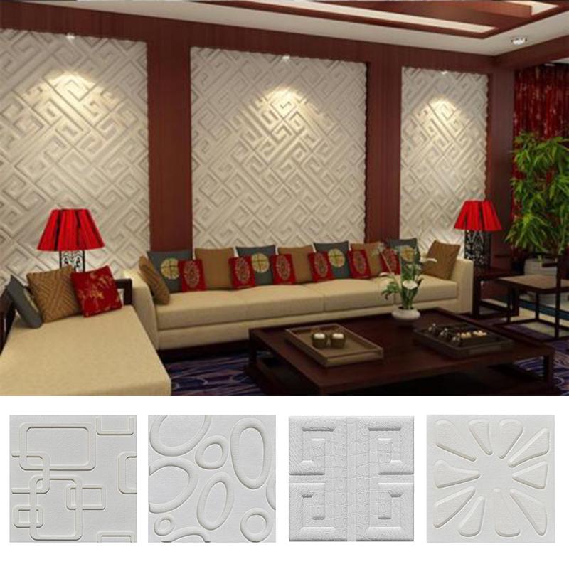 10pcs Large 3D Soft Tile Brick Wall Sticker Self-adhesive Waterproof Foam Panel