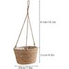 WYSRJ 8inch Jute Rope Hanging Planter Woven Plant Basket Macrame Plant Hangers Plant Holder Basket Decorative Storage Baskets for Plants Pots Home