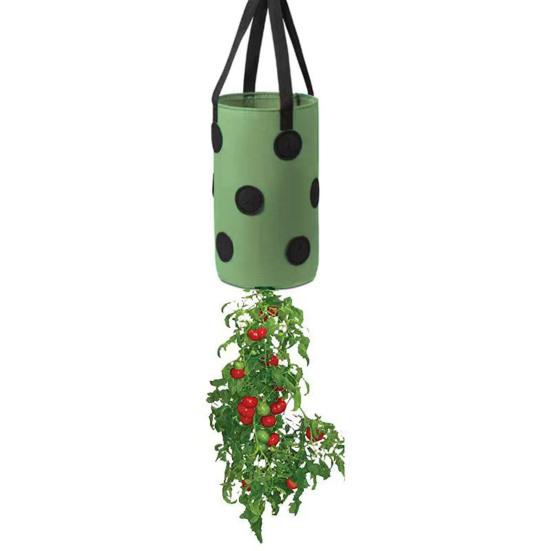 Planting Bag with 13 Holes Not Easy to Deform Breathable Hanging Type Reusable Multifunction Non-woven Fabric