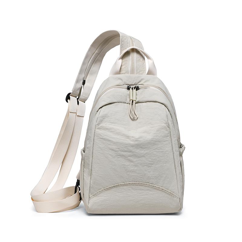Women's Bag Multi-function Sport Large Capacity Solid Color Chest Bag Travel Backpack