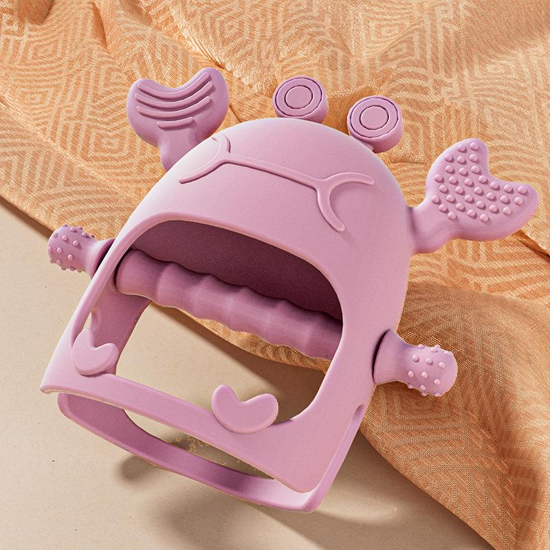 Dentiere in Silicone con Telecomando e Pulsante Touch Giocattolo da Mordere - Bastoncino Anti-Morso per la Dentizione dei Bambini