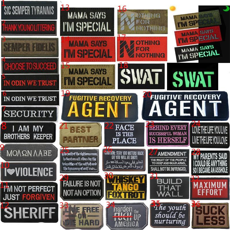 

Тактические светящиеся в темноте значки SWAT, светоотражающие нашивки с ИК-крючком, вышивка для рюкзаков, жилет, одежда, декоративные аксессуары