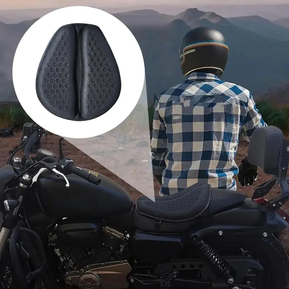 Foldable Motorcycle Gel Seat Cushion 3D Honeycomb Structure Shock Breathable Motorcycle Gel Seat Pad Gel Cushion For Seat Z6W5