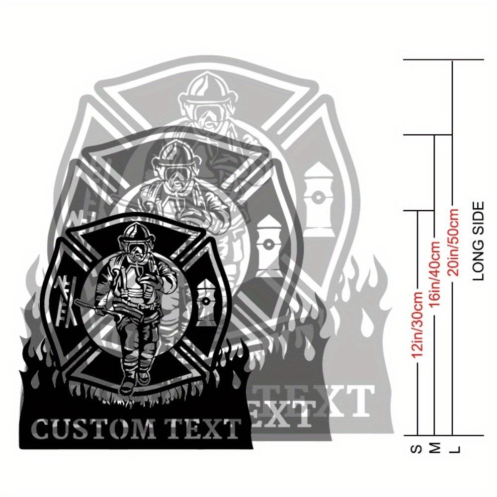 Vintage Firefighter Maltese Cross Metal Sign Wall Art Home Decor Hero Tribute TYDZ002884-30cm